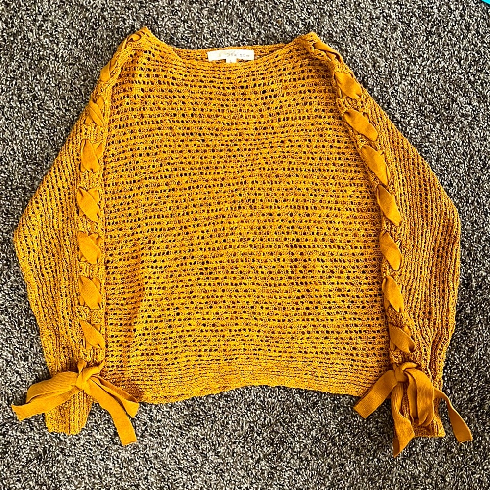 Open knit sweater